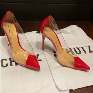 Schutz Nude Red Pump